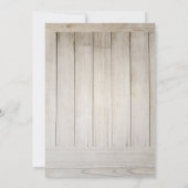 Invitation Bot rustique de campagne avec douche de mariage de (Dos)