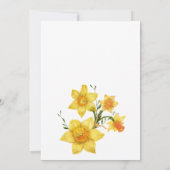 Invitation Botanic Spring Golden Daffodil Flowers RSVP (Dos)