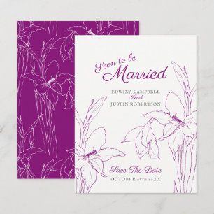 Invitation Botanica gladiolus mûre bientôt mariée