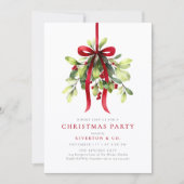 Invitation Botanical Berries Christmas Party (Devant)