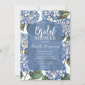 Invitation Botanical Blue Hydrangea Floral (Devant)