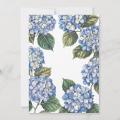 Invitation Botanical Blue Hydrangea Floral (Dos)