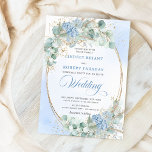 Invitation Botanical Blue Hydrangea Wheat Elegant Wedding<br><div class="desc">✅ For matching items search 221H in my collections ✅ Elegant watercolor wedding invitation printed with Zazzle’s premium quality, featuring blue hydrangeas, greenery, and a gold oval for a flawless first impression. Make your special day unforgettable with this elegant watercolor wedding invitation, thoughtfully designed to shine with Zazzle’s premium print...</div>
