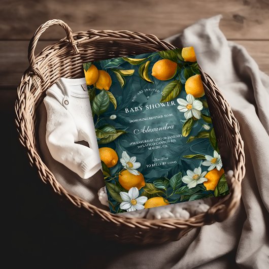 Invitation Botanical Citrus Garden Baby Shower