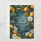 Invitation Botanical Citrus Garden Baby Shower (Devant)