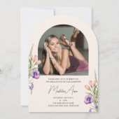 Invitation Botanical Floral Photo Graduation Arch (Dos)