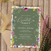 Invitation Botanical Floral Photo Graduation Class of 2026