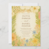 Invitation Botanical Garden Floral Wildflower Wedding (Devant)