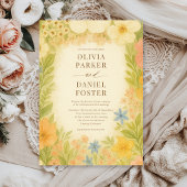 Invitation Botanical Garden Floral Wildflower Wedding