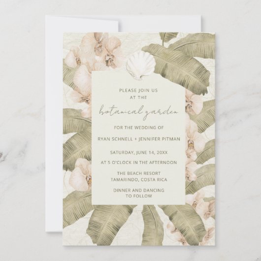 Invitation Botanical Garden Wedding  (Devant)