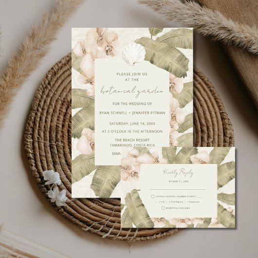 Invitation Botanical Garden Wedding 