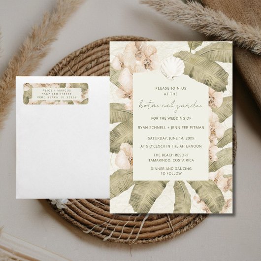 Invitation Botanical Garden Wedding 