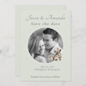 Invitation Botanical Garden Wedding Save the Date (Devant / Derrière)