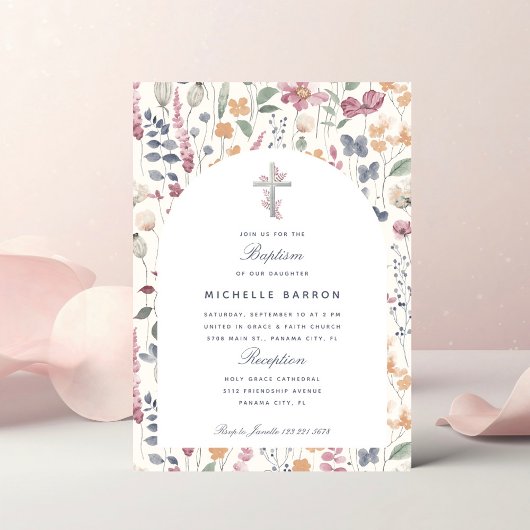 Invitation Botanical Grace Baptism