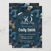 Invitation Botanical Inspired Call Lilies Sparkle (Devant / Derrière)