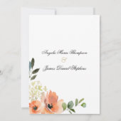 Invitation Botanical mint green coral pink floral wedding (Dos)