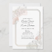 Invitation Botanical Outline Sage Blush Floral Bridal Shower (Devant)