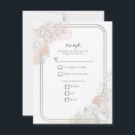Invitation Botanical Outline Sage & Blush Floral R.S.V.P.<br><div class="desc">RSVP</div>
