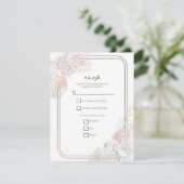 Invitation Botanical Outline Sage & Blush Floral Wedding  (Debout devant)