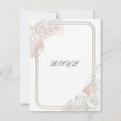 Invitation Botanical Outline Sage & Blush Floral Wedding  (Dos)