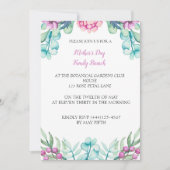 Invitation Botanical Peony Fête des Mères (Devant)