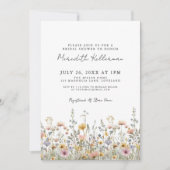 Invitation Botanical Wildflower Floral Bridal Shower (Devant)