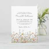 Invitation Botanical Wildflower Floral Bridal Shower (Debout devant)