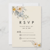 Invitation Botanical wildflowers garden floral RSVP (Devant)