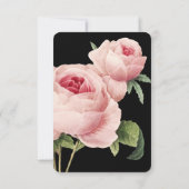 Invitation Botanique | Black Vintage Wedding Option de repas  (Dos)