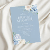 Invitation Botanique Blanc & Ciel Bleu Fête des mariées Flora