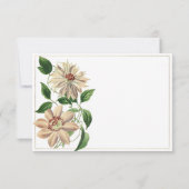 Invitation Botanique blanche rouge vert floral Bridesmaid (Dos)