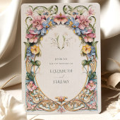 Invitation Botanique Bliss Fleur sauvage Art Nouveau Mariage