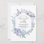 Invitation Botanique Blush Floral Frame Romantique Mariage (Devant)