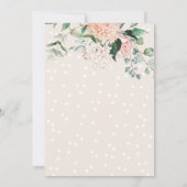 Invitation Botanique Blush rose Fête des mariées florale Brun (Dos)