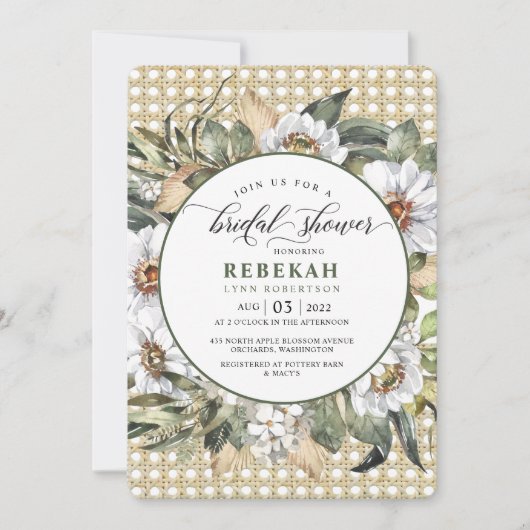 Invitation Botanique Bohème Bohème Bridal (Devant)