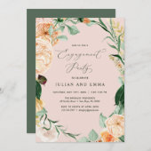 Invitation Botanique Boho Blush Pink Pastel (Devant / Derrière)