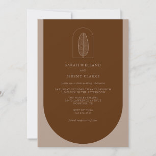 Invitation Botanique Boho Élégant Mariage officiel