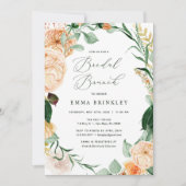 Invitation Botanique Boho Floral Neutral Blooms Bridal Brunch (Devant)