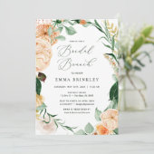 Invitation Botanique Boho Floral Neutral Blooms Bridal Brunch (Debout devant)