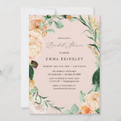 Invitation Botanique Boho Floral Pastel Blush Fête des mariée (Devant)