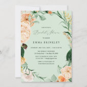 Invitation Botanique Boho Floral Pastel Sage Fête des mariées (Devant)