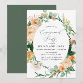 Invitation Botanique Boho Neutral Green Party (Devant / Derrière)