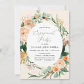 Invitation Botanique Boho Neutral Peach Party (Devant)