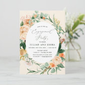 Invitation Botanique Boho Neutral Peach Party (Debout devant)