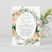 Invitation Botanique Boho Neutre Sage Vert Brunch nuptial (Debout devant)