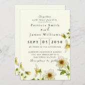 Invitation Botanique Boho printemps Fleur sauvage Mariage Inv (Devant / Derrière)