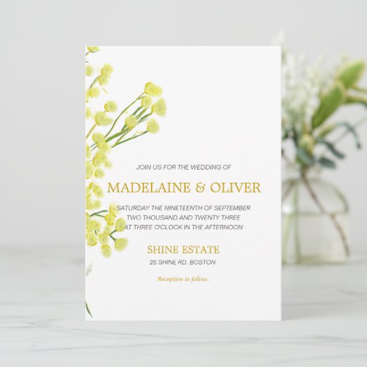 Invitation Botanique Botanique Rustique Bois Moderne Mariage (Debout devant)