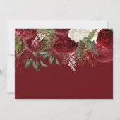 Invitation Botanique Bourgogne Floral Citrouille Thanksgiving (Dos)