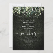 Invitation Botanique Boxwood vert String Mariage (Devant)