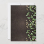 Invitation Botanique Brown verdure Florale Elégant Mariage (Dos)